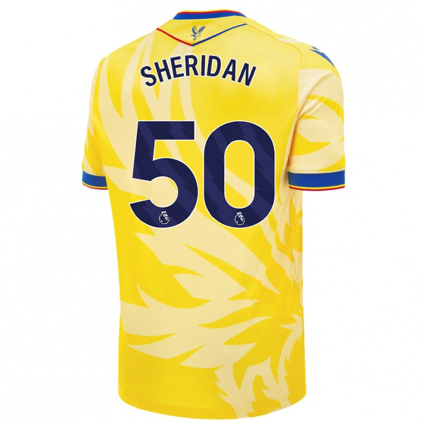 DanxenメンズJoe Sheridan#50黄アウェイシャツ2024/25ジャージーユニフォーム
