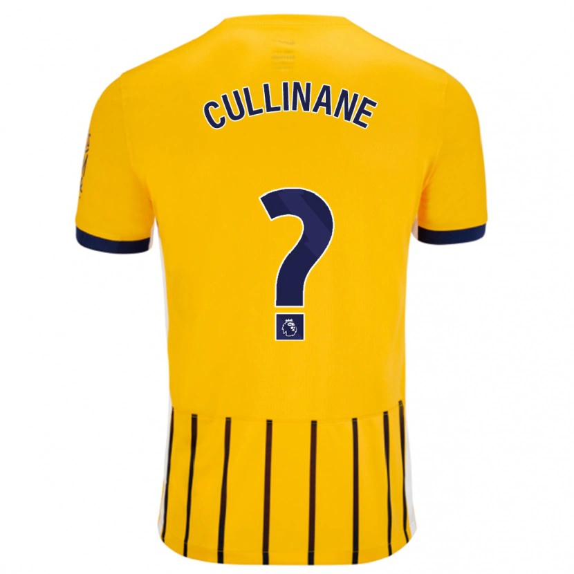 DanxenメンズBilly-Ray Cullinane#0金と青のピンストライプアウェイシャツ2024/25ジャージーユニフォーム