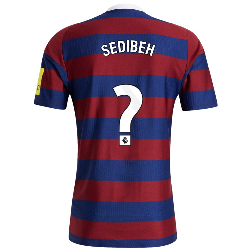 DanxenメンズMo Sedibeh#0バーガンディ ネイビーブルーアウェイシャツ2024/25ジャージーユニフォーム