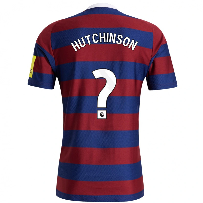 DanxenメンズNoah Hutchinson#0バーガンディ ネイビーブルーアウェイシャツ2024/25ジャージーユニフォーム