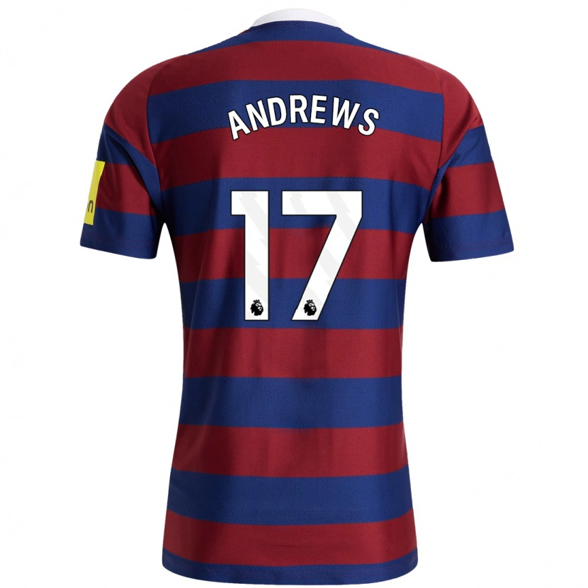 DanxenメンズAmy Andrews#17バーガンディ ネイビーブルーアウェイシャツ2024/25ジャージーユニフォーム