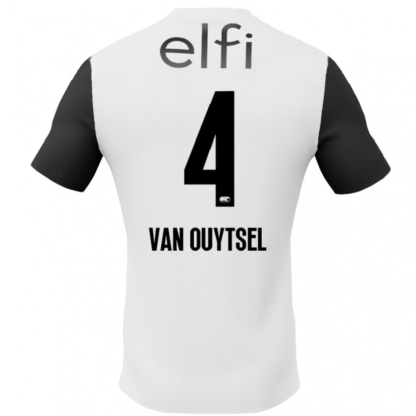 DanxenメンズKevin Van Ouytsel#4白 黒アウェイシャツ2024/25ジャージーユニフォーム