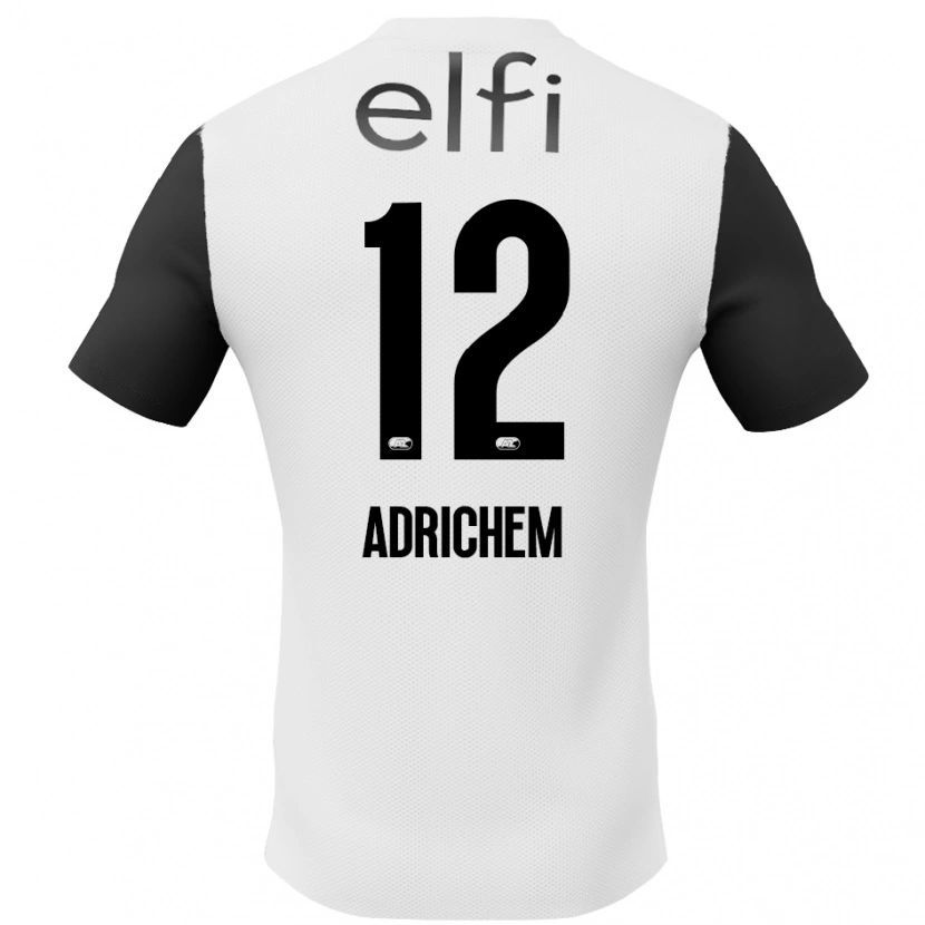DanxenメンズMees Adrichem#12白 黒アウェイシャツ2024/25ジャージーユニフォーム