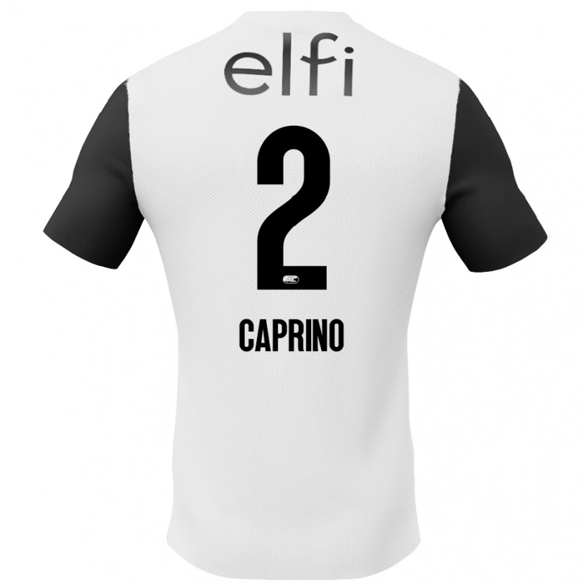 DanxenメンズGinia Caprino#2白 黒アウェイシャツ2024/25ジャージーユニフォーム