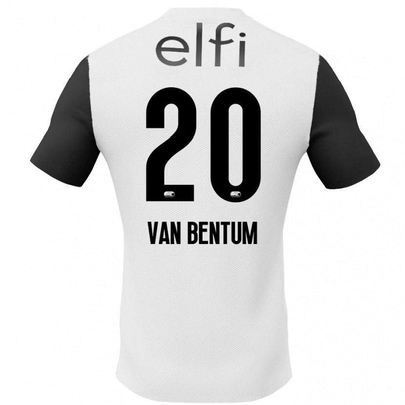 DanxenメンズMirte Van Bentum#20白 黒アウェイシャツ2024/25ジャージーユニフォーム