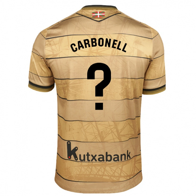 DanxenメンズTomy Carbonell#0ブラウンアウェイシャツ2024/25ジャージーユニフォーム