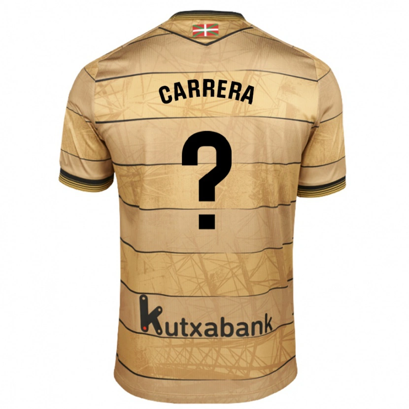 DanxenメンズGorka Carrera#0ブラウンアウェイシャツ2024/25ジャージーユニフォーム