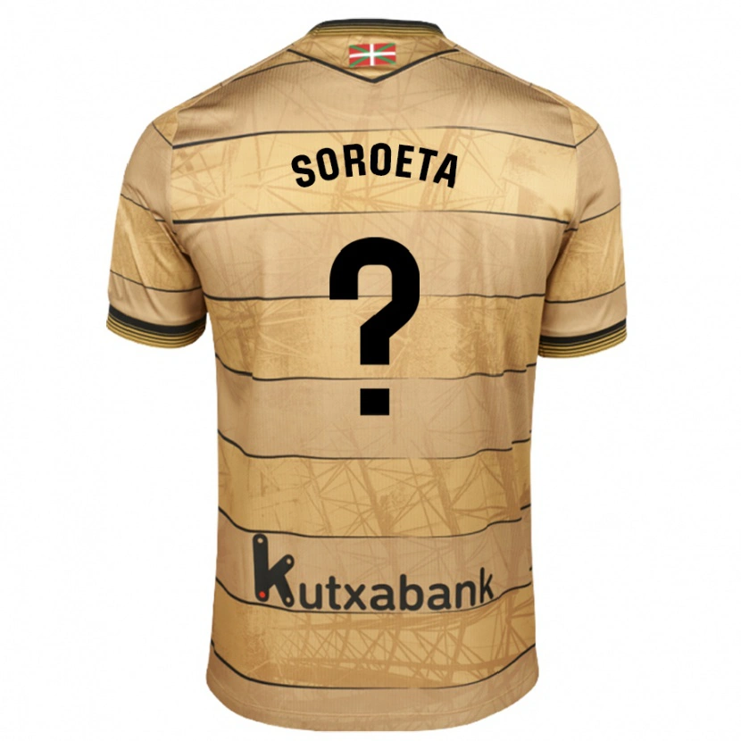 DanxenメンズJavier Soroeta#0ブラウンアウェイシャツ2024/25ジャージーユニフォーム