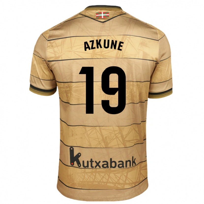 DanxenメンズEkain Azkune#19ブラウンアウェイシャツ2024/25ジャージーユニフォーム
