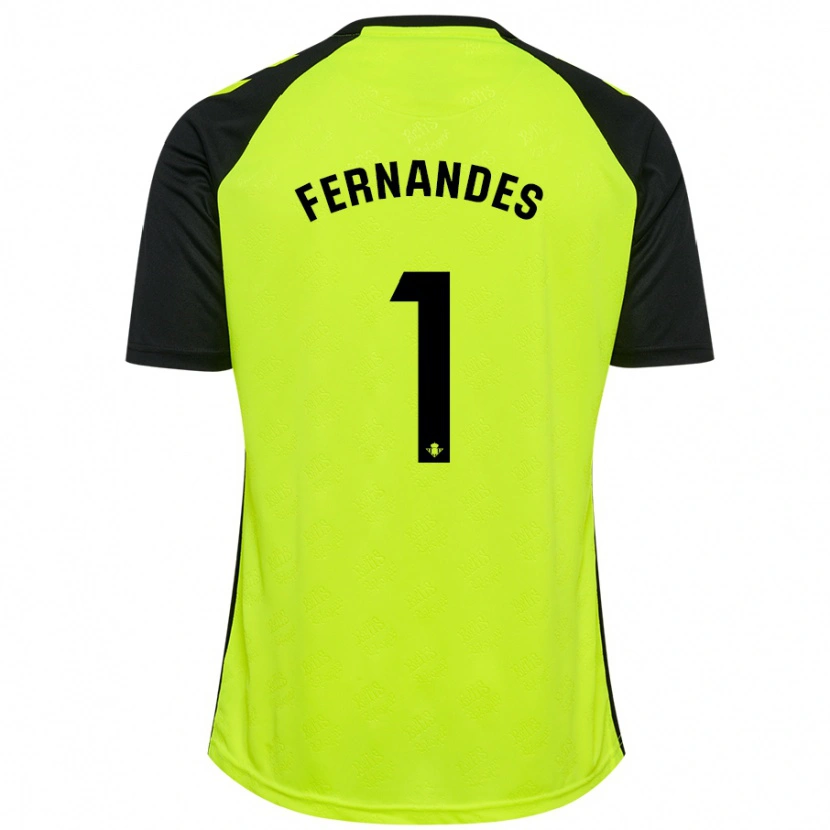 DanxenメンズGuilherme Fernandes#1蛍光黄黒アウェイシャツ2024/25ジャージーユニフォーム