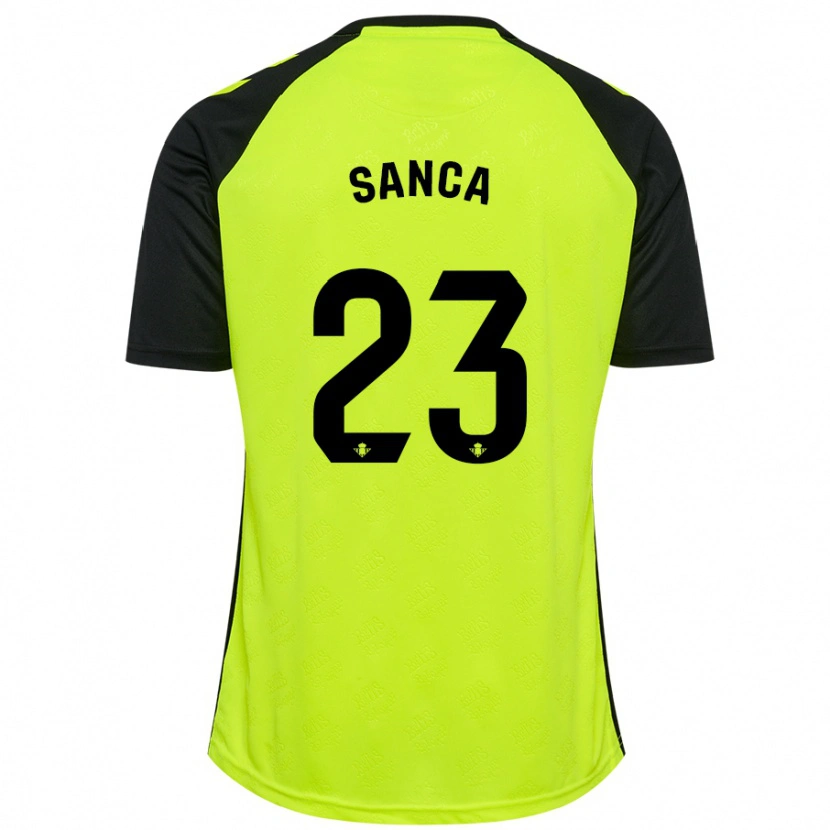DanxenメンズMarciano Sanca#23蛍光黄黒アウェイシャツ2024/25ジャージーユニフォーム
