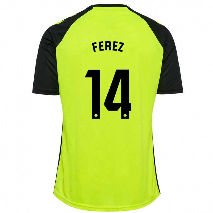 DanxenメンズCarolina Férez#14蛍光黄黒アウェイシャツ2024/25ジャージーユニフォーム