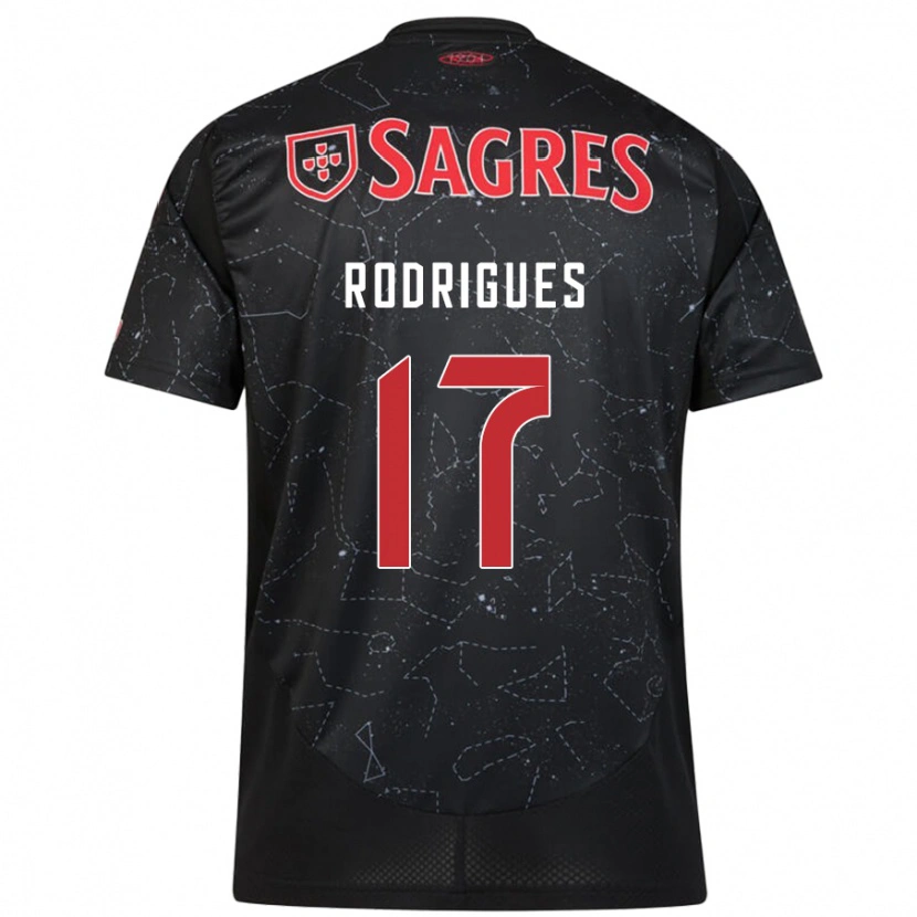 DanxenメンズTiago Rodrigues#17黒 赤アウェイシャツ2024/25ジャージーユニフォーム