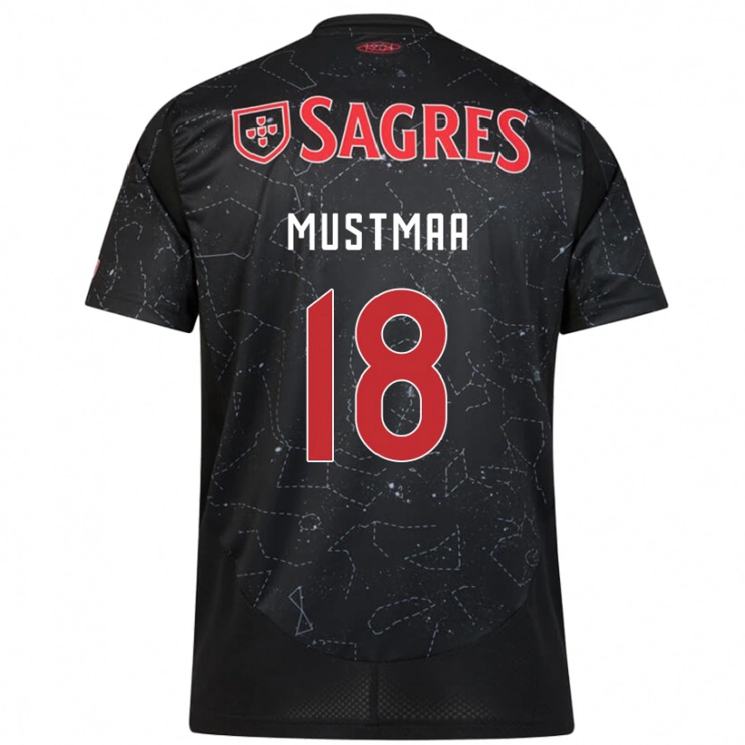 DanxenメンズKarel Mustmaa#18黒 赤アウェイシャツ2024/25ジャージーユニフォーム