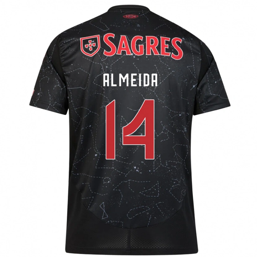 DanxenメンズLetícia Almeida#14黒 赤アウェイシャツ2024/25ジャージーユニフォーム
