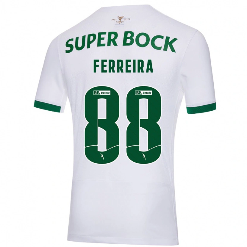 DanxenメンズTiago Ferreira#88白緑アウェイシャツ2024/25ジャージーユニフォーム