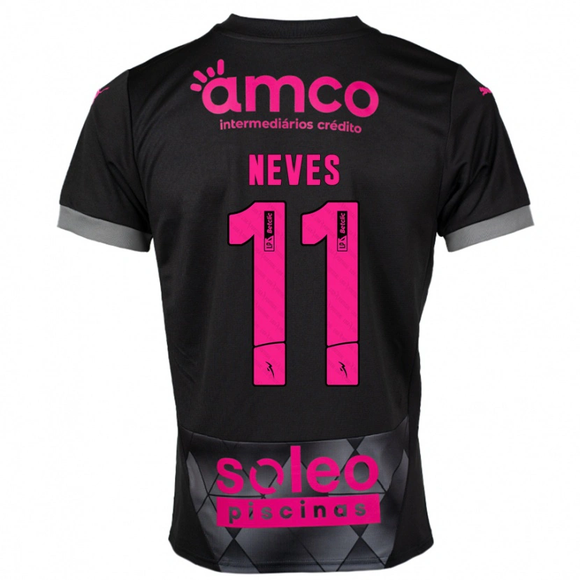 DanxenメンズBernardo Neves#11ブラック ピンクアウェイシャツ2024/25ジャージーユニフォーム