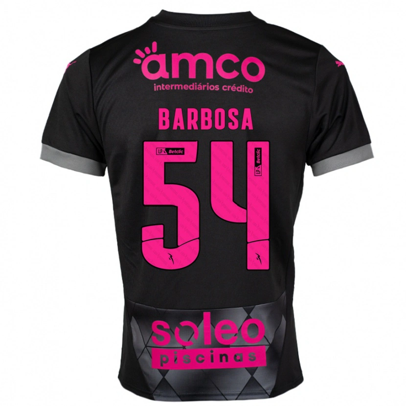 Danxenメンズギレルメ・コスタ・バルボーザ#54ブラック ピンクアウェイシャツ2024/25ジャージーユニフォーム