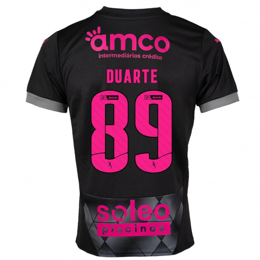 DanxenメンズAfonso Duarte#89ブラック ピンクアウェイシャツ2024/25ジャージーユニフォーム