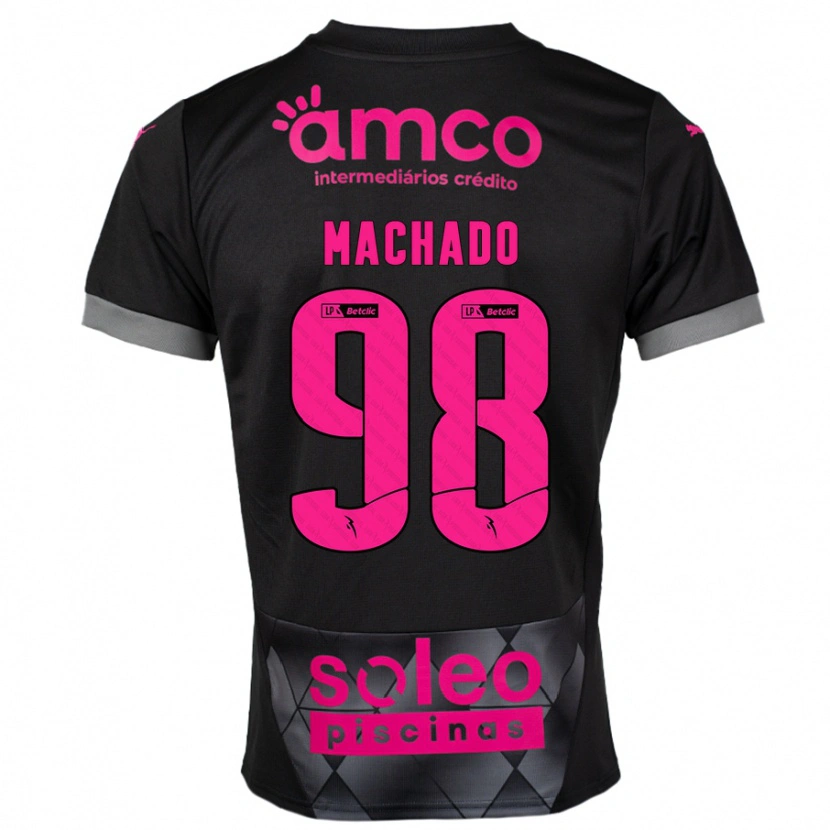 DanxenメンズGonçalo Machado#98ブラック ピンクアウェイシャツ2024/25ジャージーユニフォーム