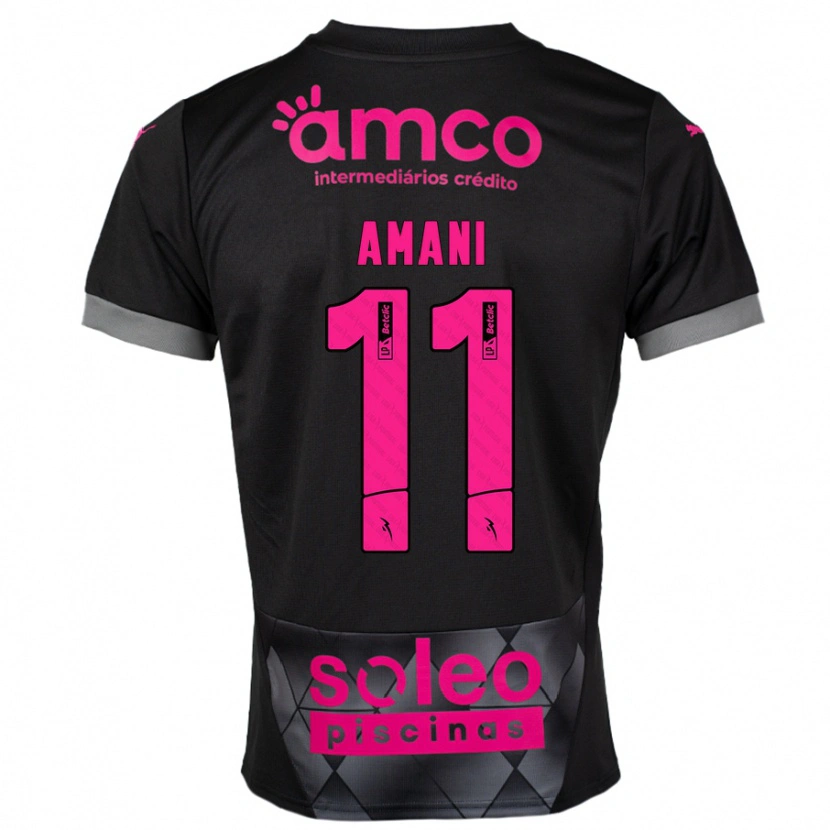 DanxenメンズJolina Amani#11ブラック ピンクアウェイシャツ2024/25ジャージーユニフォーム