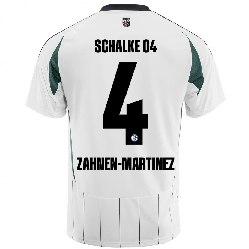 DanxenメンズPablo Zahnen-Martinez#4白緑アウェイシャツ2024/25ジャージーユニフォーム