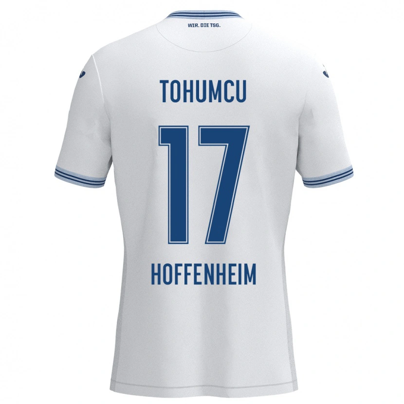 DanxenメンズUmut Tohumcu#17ホワイト ブルーアウェイシャツ2024/25ジャージーユニフォーム