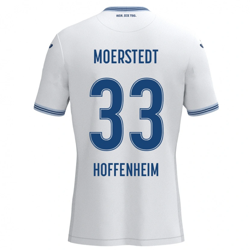 DanxenメンズMax Moerstedt#33ホワイト ブルーアウェイシャツ2024/25ジャージーユニフォーム