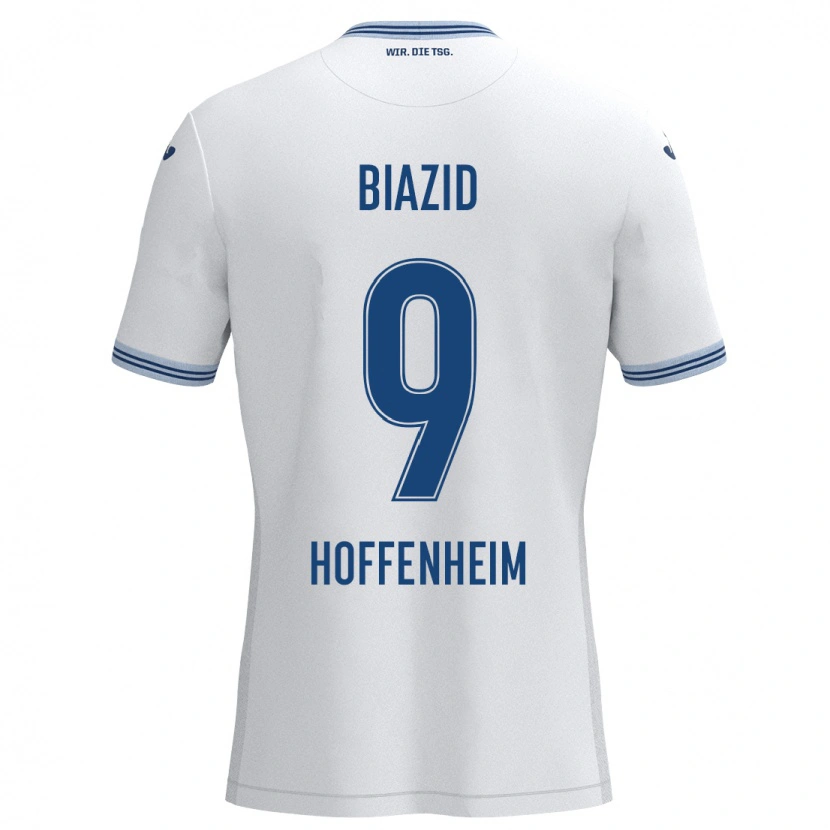 DanxenメンズZain Biazid#9ホワイト ブルーアウェイシャツ2024/25ジャージーユニフォーム