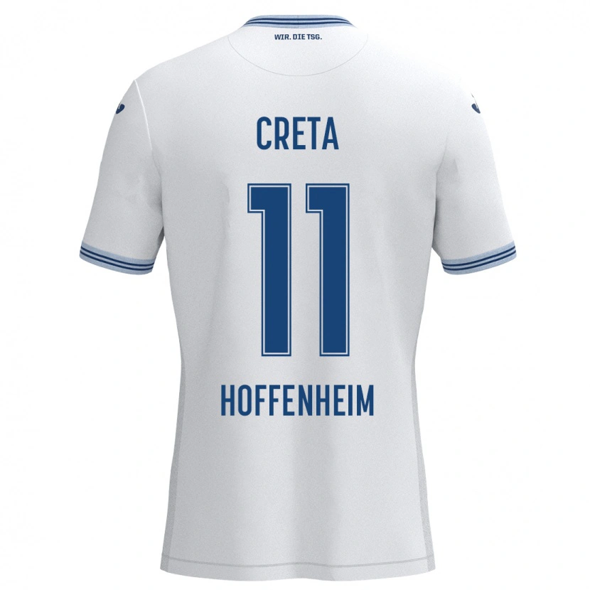 DanxenメンズDavid Creța#11ホワイト ブルーアウェイシャツ2024/25ジャージーユニフォーム