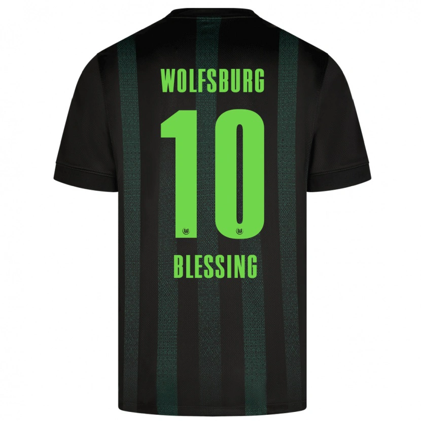 DanxenメンズÈlisée Blessing#10ダークグリーンアウェイシャツ2024/25ジャージーユニフォーム