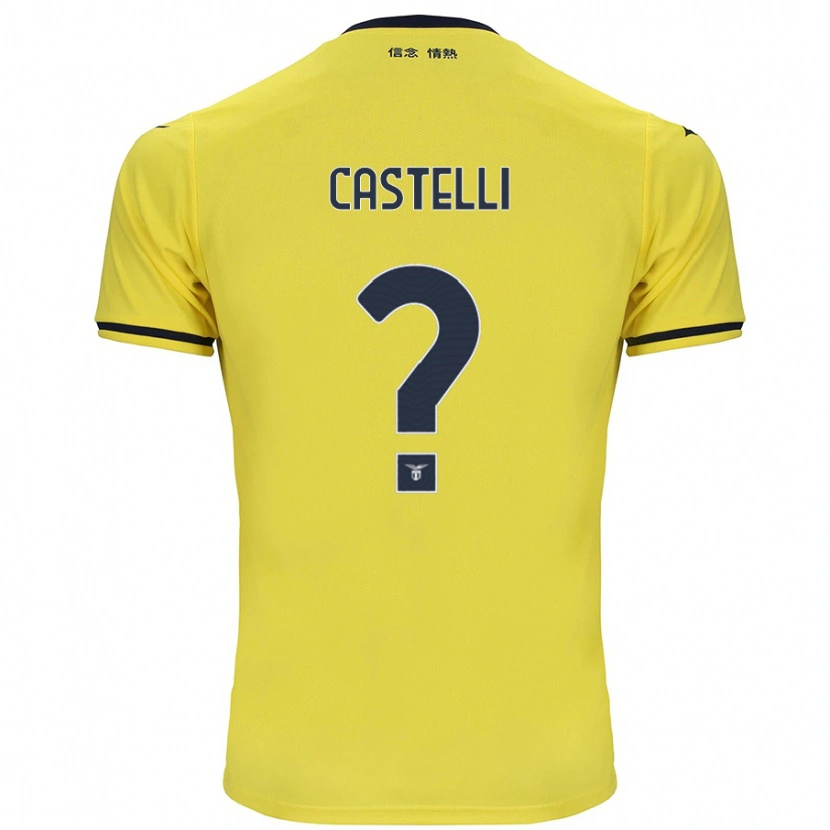DanxenメンズValerio Castelli#0黄アウェイシャツ2024/25ジャージーユニフォーム