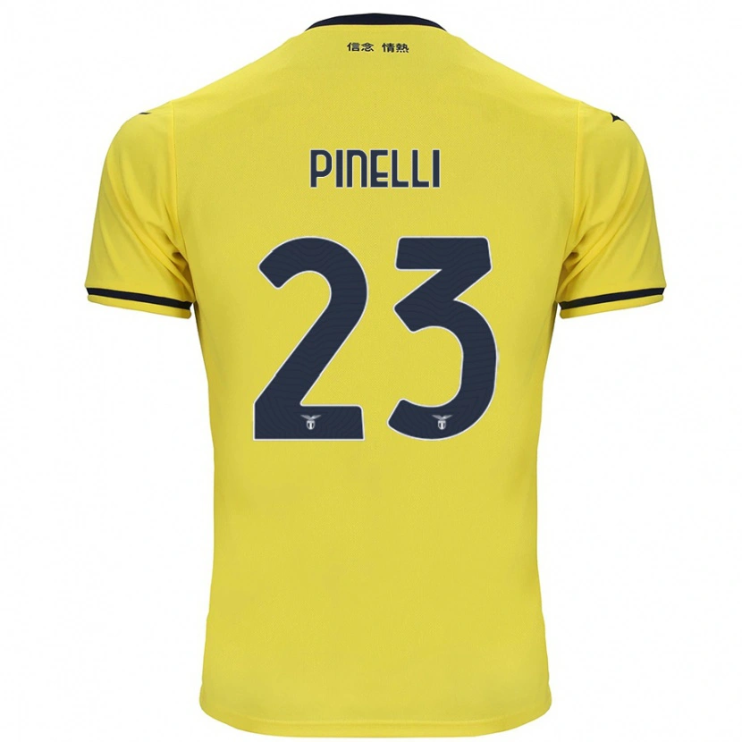 DanxenメンズPietro Pinelli#23黄アウェイシャツ2024/25ジャージーユニフォーム
