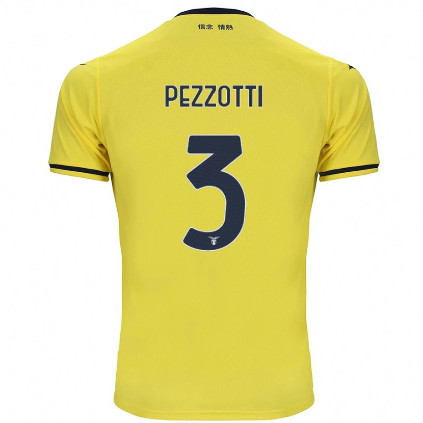 DanxenメンズArianna Pezzotti#3黄アウェイシャツ2024/25ジャージーユニフォーム