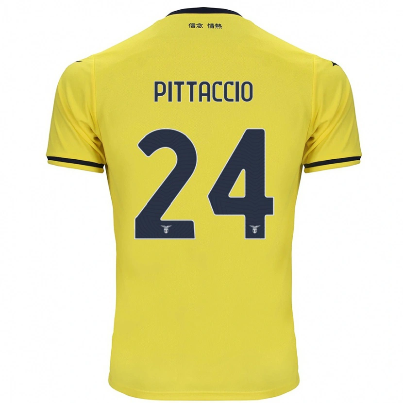 DanxenメンズFrancesca Pittaccio#24黄アウェイシャツ2024/25ジャージーユニフォーム