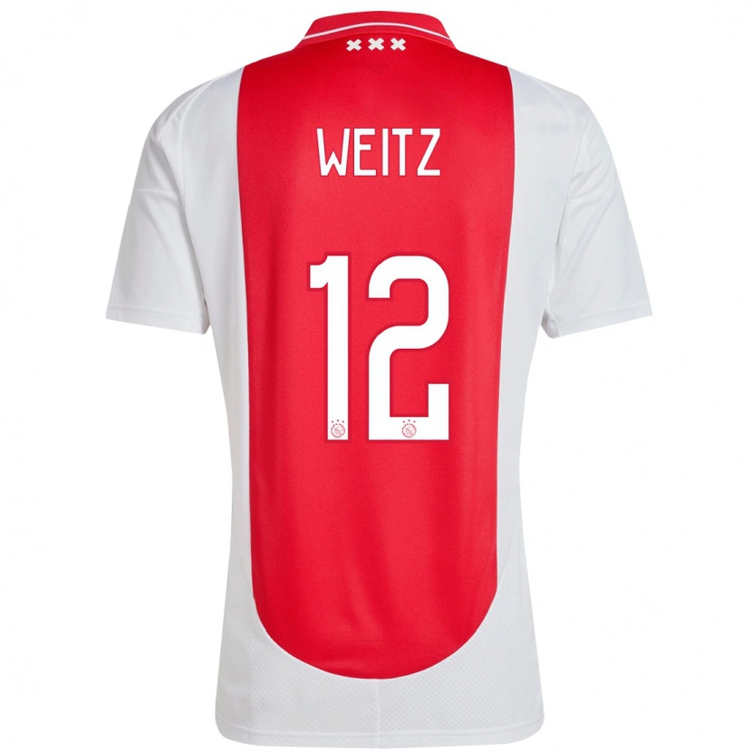 DanxenレディースAxel Weitz#12赤 白ホームシャツ2024/25ジャージーユニフォーム
