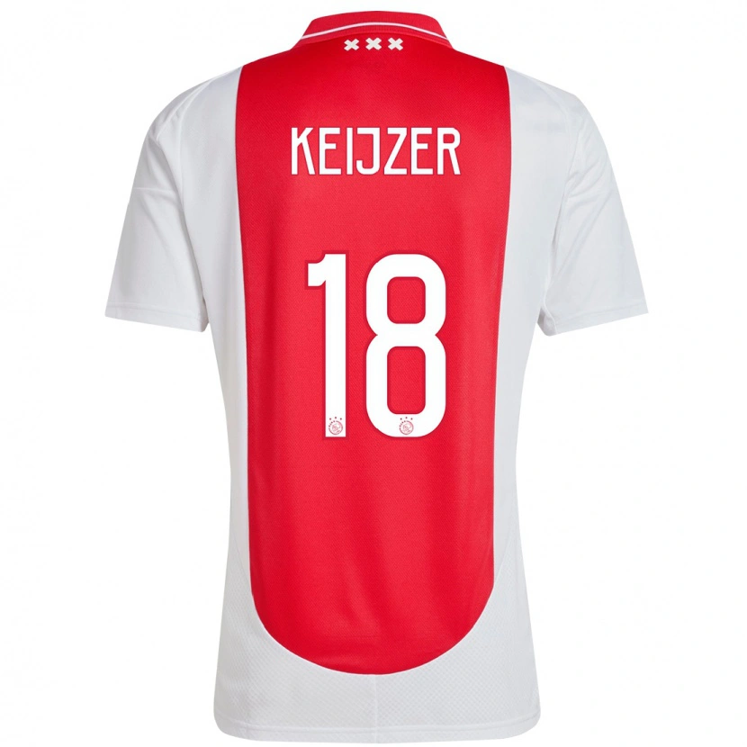 DanxenレディースMilicia Keijzer#18赤 白ホームシャツ2024/25ジャージーユニフォーム