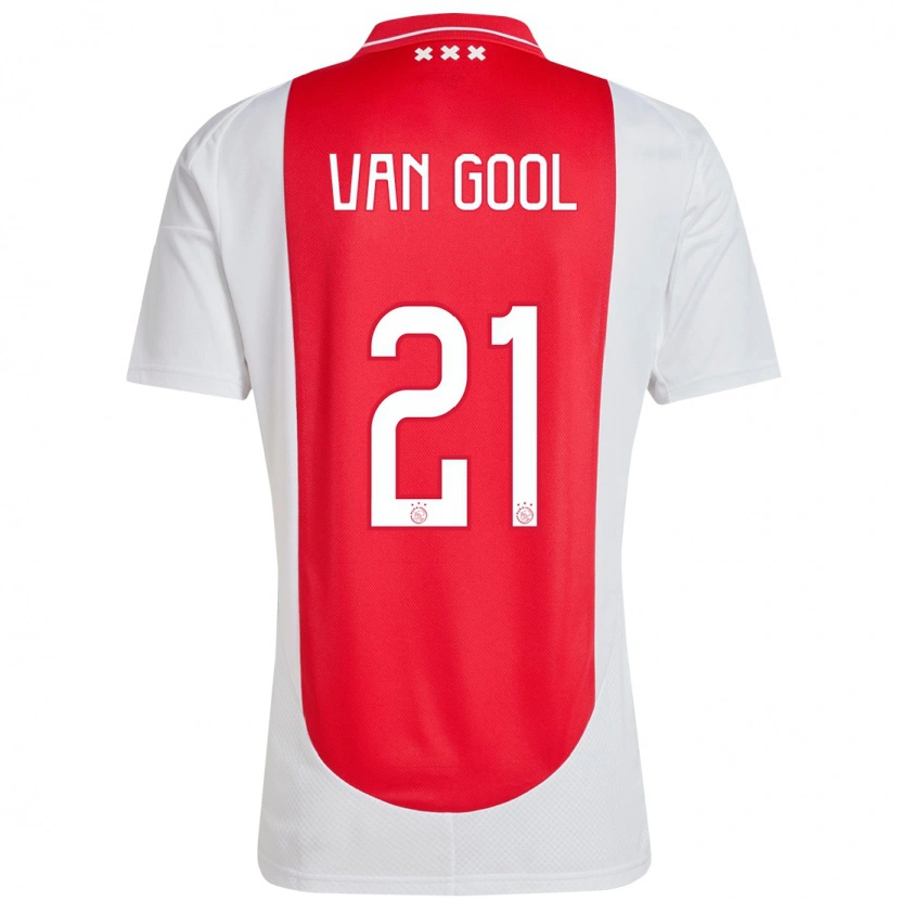DanxenレディースRosa Van Gool#21赤 白ホームシャツ2024/25ジャージーユニフォーム