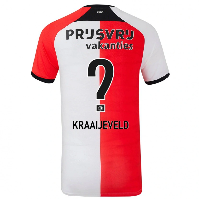 DanxenレディースThijs Kraaijeveld#0赤 白ホームシャツ2024/25ジャージーユニフォーム
