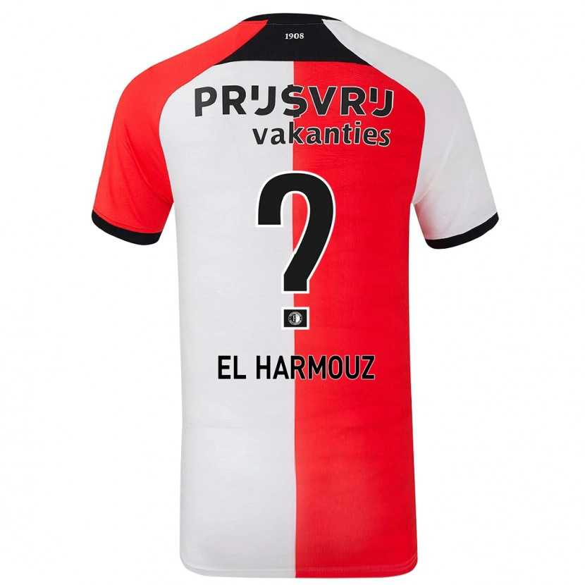 DanxenレディースNassim El Harmouz#0赤 白ホームシャツ2024/25ジャージーユニフォーム