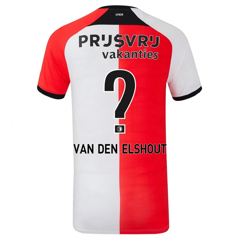 DanxenレディースTobias Van Den Elshout#0赤 白ホームシャツ2024/25ジャージーユニフォーム