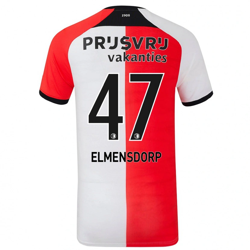 DanxenレディースParis Elmensdorp#47赤 白ホームシャツ2024/25ジャージーユニフォーム