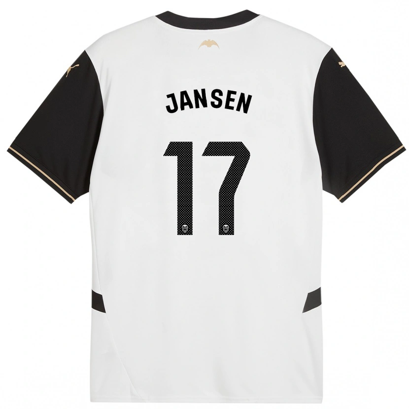 Danxenレディースエレン・ヤンセン#17白 黒ホームシャツ2024/25ジャージーユニフォーム