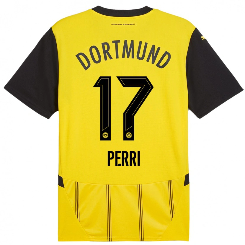 DanxenレディースLuca Perri#17黄 黒ホームシャツ2024/25ジャージーユニフォーム