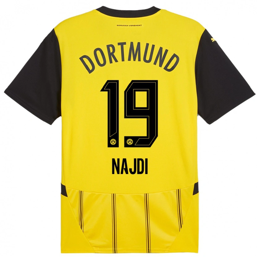 DanxenレディースAhmad Najdi#19黄 黒ホームシャツ2024/25ジャージーユニフォーム