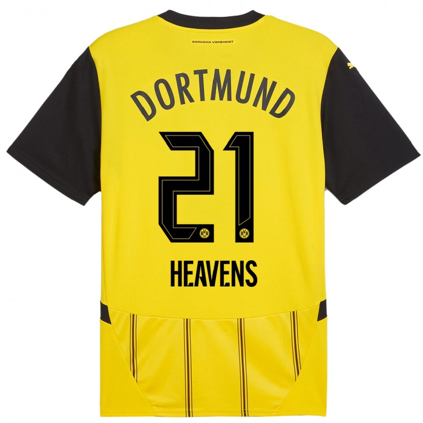 DanxenレディースLukas Heavens#21黄 黒ホームシャツ2024/25ジャージーユニフォーム