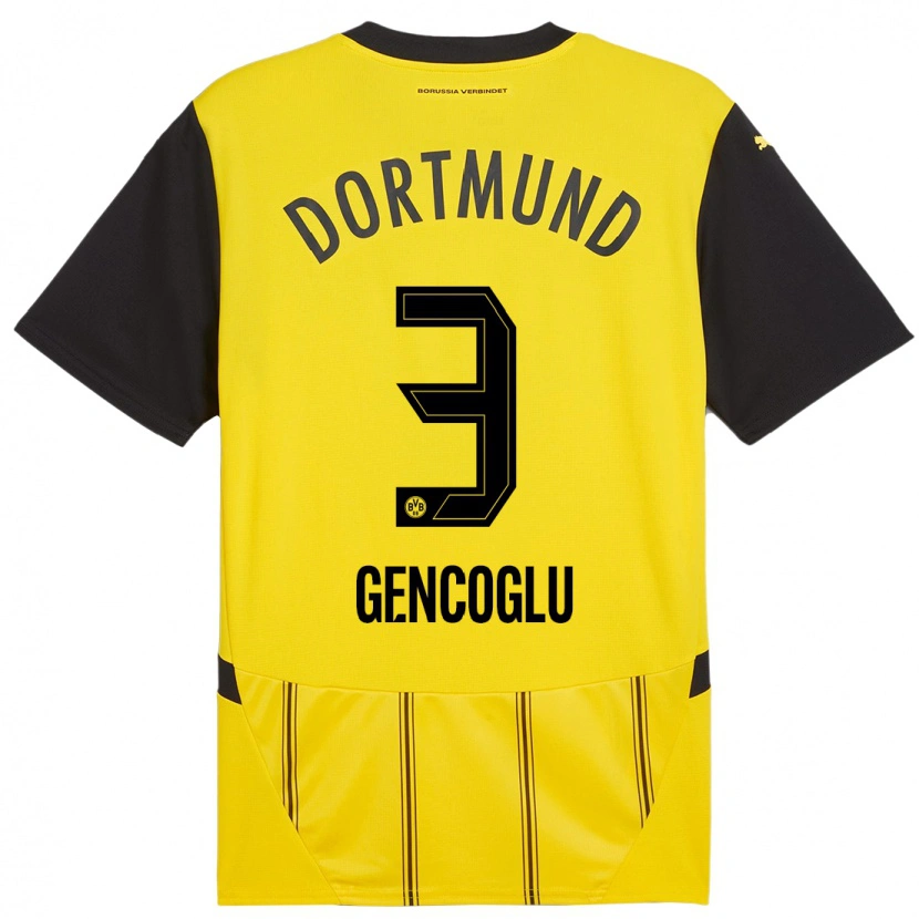 DanxenレディースTekin Gencoglu#3黄 黒ホームシャツ2024/25ジャージーユニフォーム