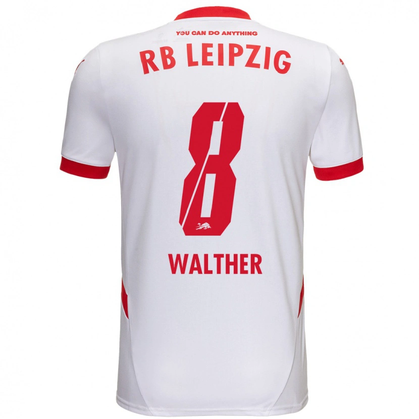 DanxenレディースKofi Walther#8白 赤ホームシャツ2024/25ジャージーユニフォーム