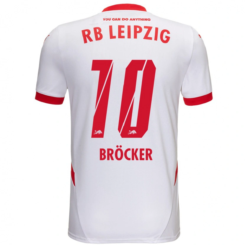 DanxenレディースMads Bröcker#10白 赤ホームシャツ2024/25ジャージーユニフォーム