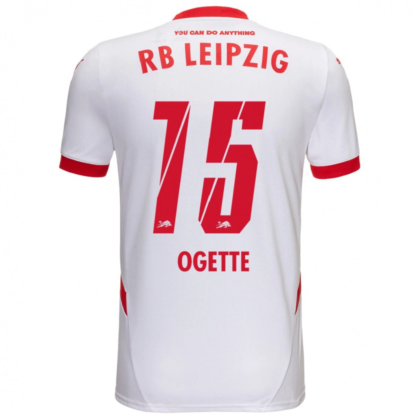 DanxenレディースIsrael Ogette#15白 赤ホームシャツ2024/25ジャージーユニフォーム